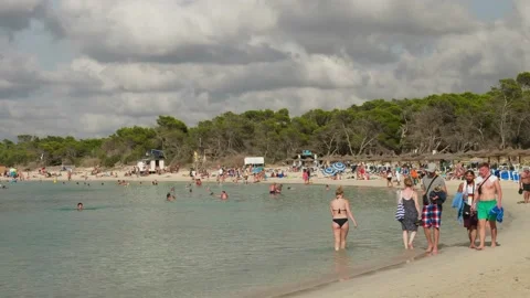 Beach with people  Stock Footage 131347131