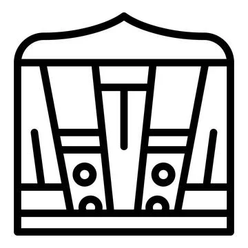 Beach pergola icon outline vector. House pavilion Stock Illustration