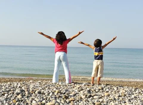 On the beach Stock Photos