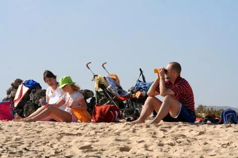 On the beach Foto stock