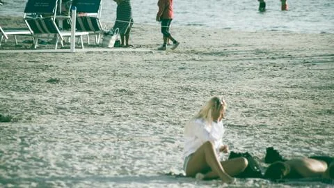 At the beach Foto stock
