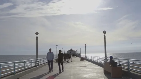 Beach pier 스톡 동영상 78028087