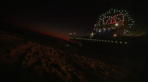 Beach Pier Night 1 Stock-Footage 52085207