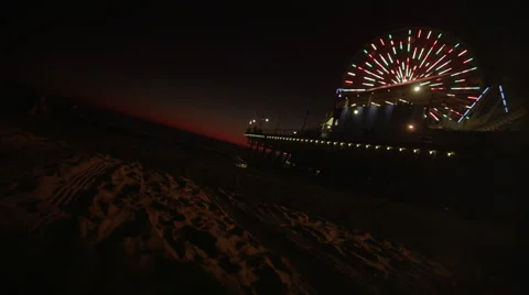 Beach Pier Night 2 Stock-Footage 52084769