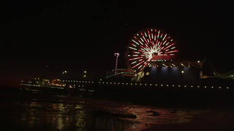 Beach Pier Night 3 Stock-Footage 52085149