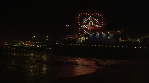 Beach Pier Night 4 Stock-Footage 52085588