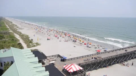 Beach to Pier pan. Stock Footage 41074549