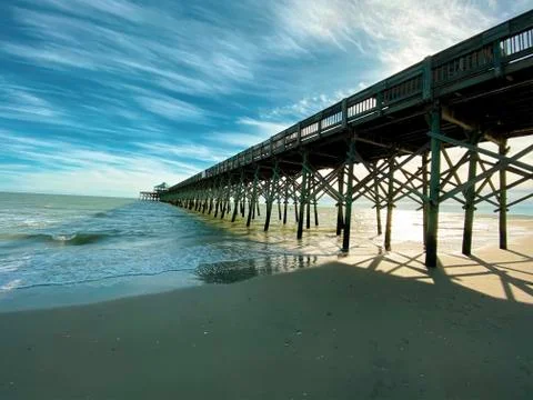 Beach pier Stock Photos