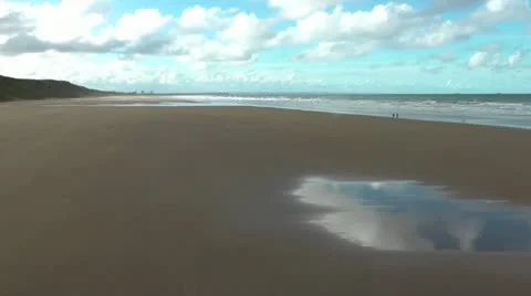 Beach From Pier with Reflection in pool 動画素材 12602922