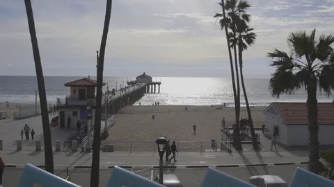 Beach pier tilt up 스톡 동영상 78026241