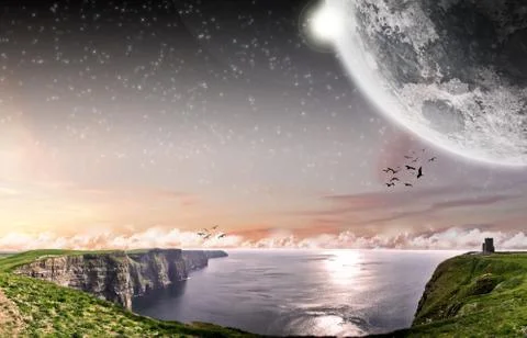 Beach planet landscape Foto stock
