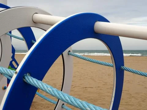 Beach play area Stock Photos