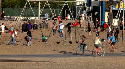 Beach - playground 01 Stock Footage 5087101