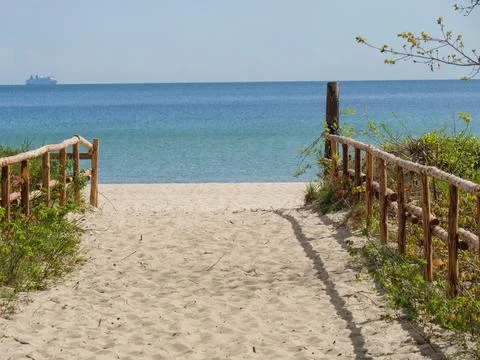 At the beach in poland Stock Photos