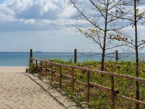 At the beach in poland Stock Photos