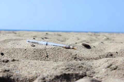 Beach Pollution Stock Photos