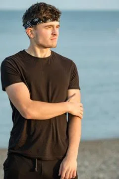Beach portrait Foto stock