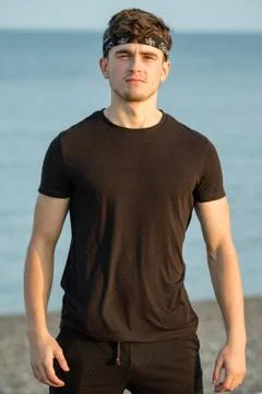 Beach portrait Stock Photos