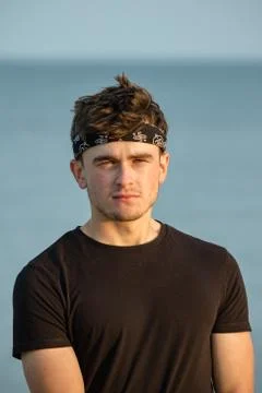 Beach portrait Stock Photos