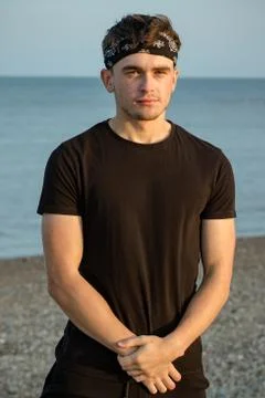 Beach portrait Stock Photos