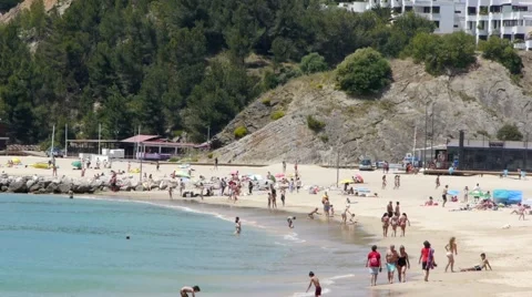 Beach in Portugal Stock Footage 41806337