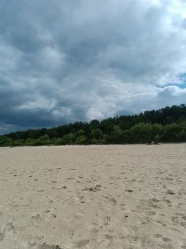 On the beach before a powerful storm Stock Photos