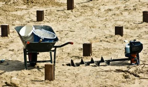 Beach preparation Stock Photos
