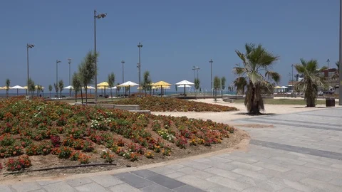 Beach Promenade in Ashdod Stock Footage 111390806