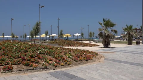 Beach Promenade in Ashdod Video stock 111390969