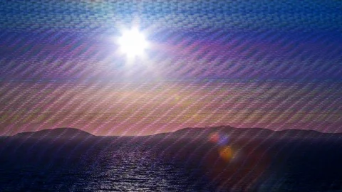 beach psychedelic trippy sunset sea summ... | Stock Video | Pond5