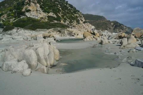 Beach of Punta Molentis Stock Photos