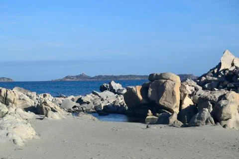 Beach of Punta Molentis Stock Photos