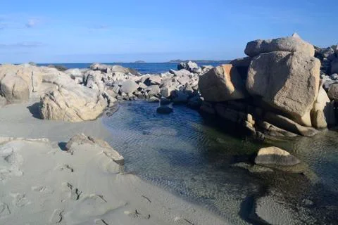Beach of Punta Molentis Stock Photos