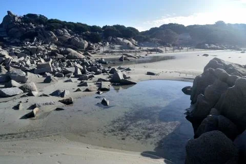 Beach of Punta Molentis Stock-Fotos