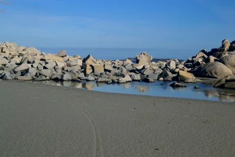 Beach of Punta Molentis Stock Photos