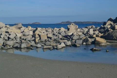 Beach of Punta Molentis Stock Photos