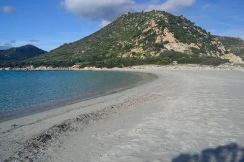 Beach of Punta Molentis Foto stock