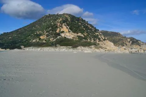 Beach of Punta Molentis Foto stock