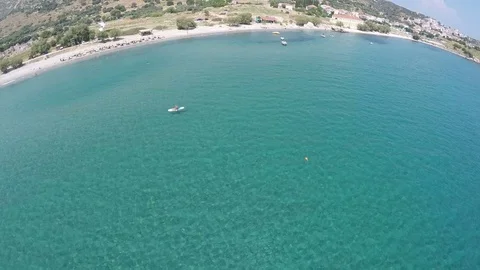 Beach of Pythagorio in Samos Island Stock Footage 75067572