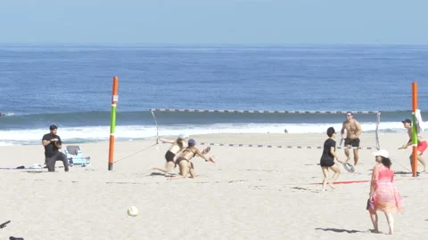 Beach Racquetball 스톡 동영상 156404289