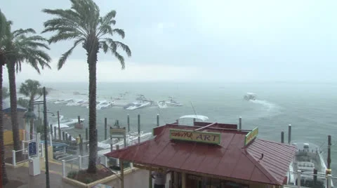 Beach Rain storm Stock Footage 25191734