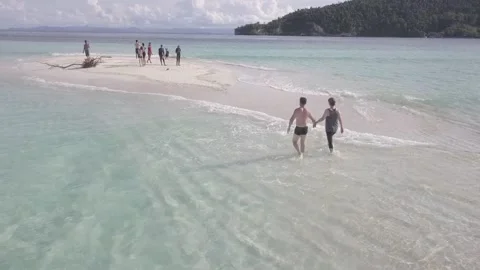 Beach of raja Ampat Stock Footage 232190282