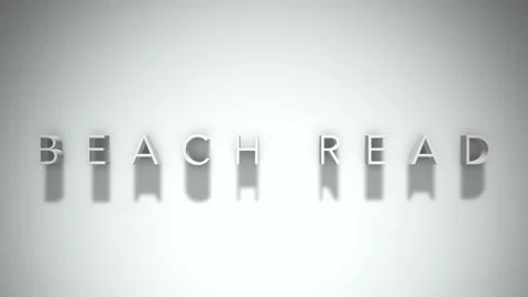 Beach Read 3D title animation with shadows on a white background Stock Footage 296663019