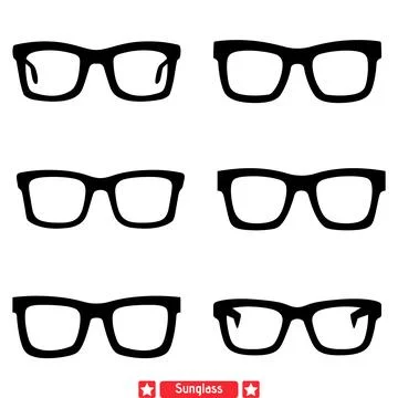 Beach Ready Sunglasses Vector Pack  Cool Vibes Only Stock Illustration