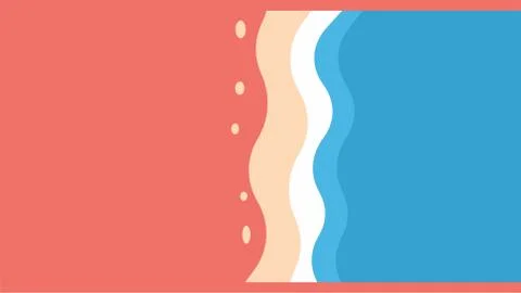 Beach with red sand Stock Illustration