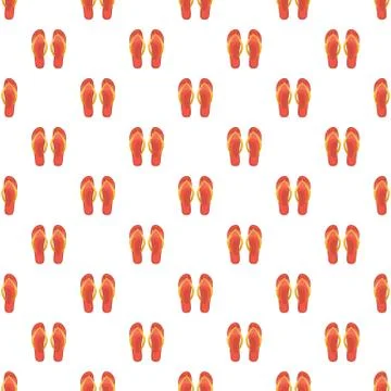 Beach red thongs pattern Stockillustratie