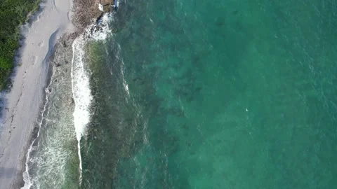 Beach Reef Aerial Stock Footage 211862223