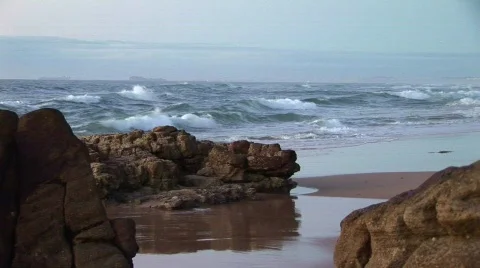 Beach reflection HQ Stock Footage 493589