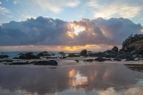 Beach Reflections Foto stock