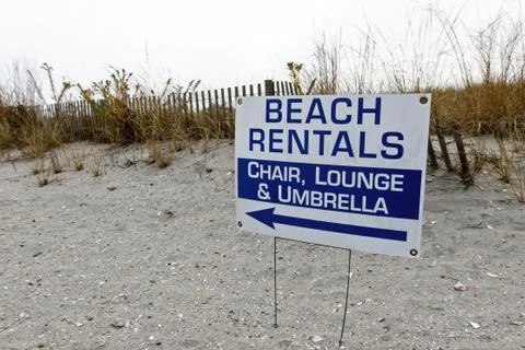 Beach Rentals Stock Photos